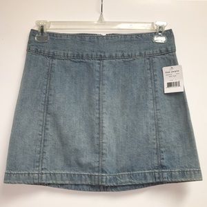 Free People Zip To It denim mini skirt